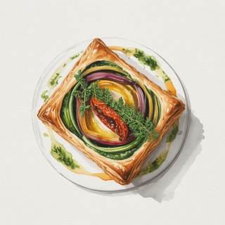 Vegetable tart with herbs